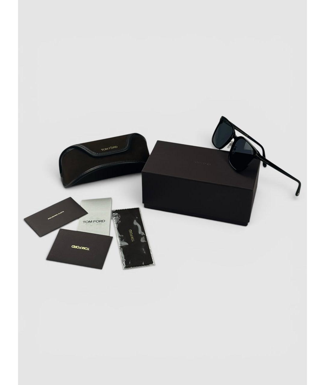 TOM FORD Черные пластиковые солнцезащитные очки, фото 2