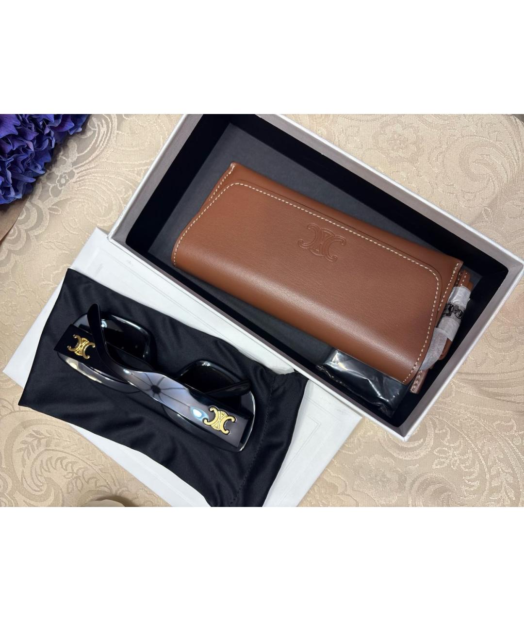 CELINE Черные пластиковые солнцезащитные очки, фото 4