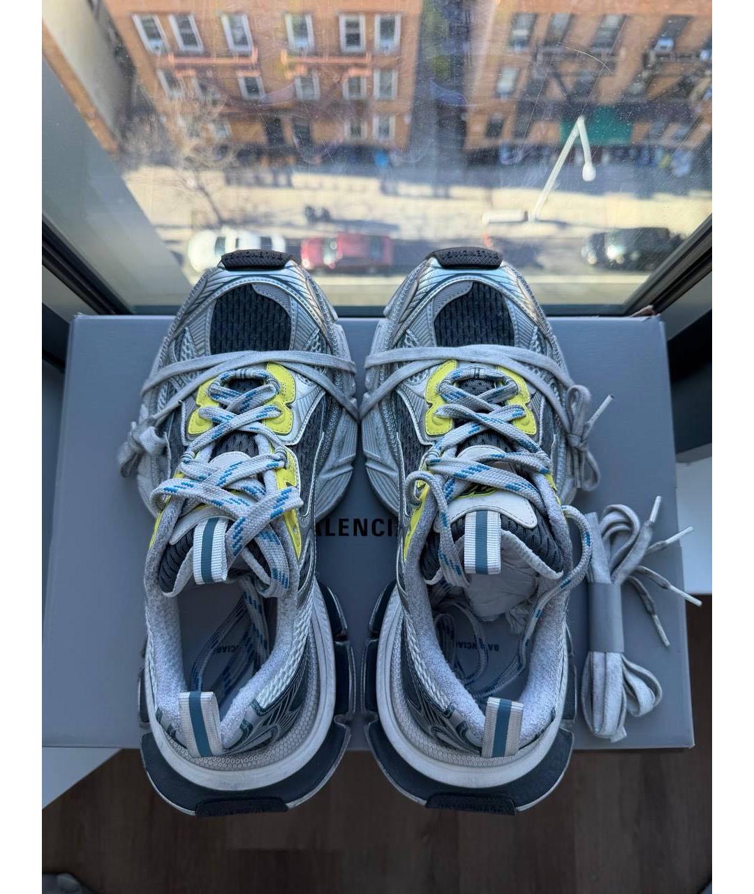 BALENCIAGA Серые текстильные низкие кроссовки / кеды, фото 3