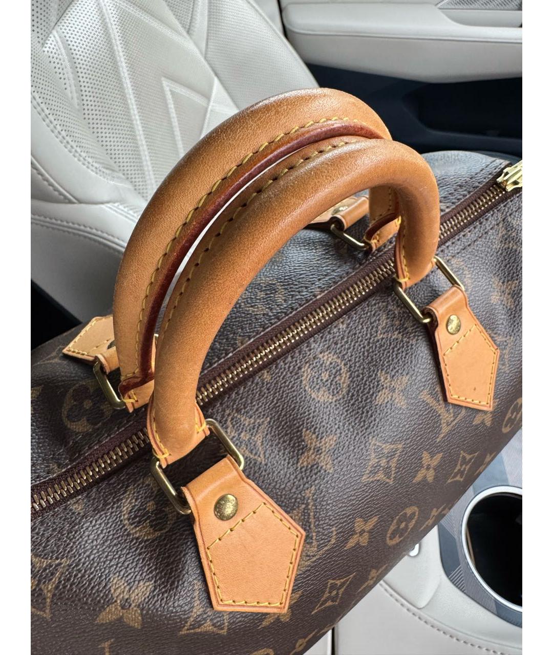 LOUIS VUITTON Коричневая сумка с короткими ручками, фото 7