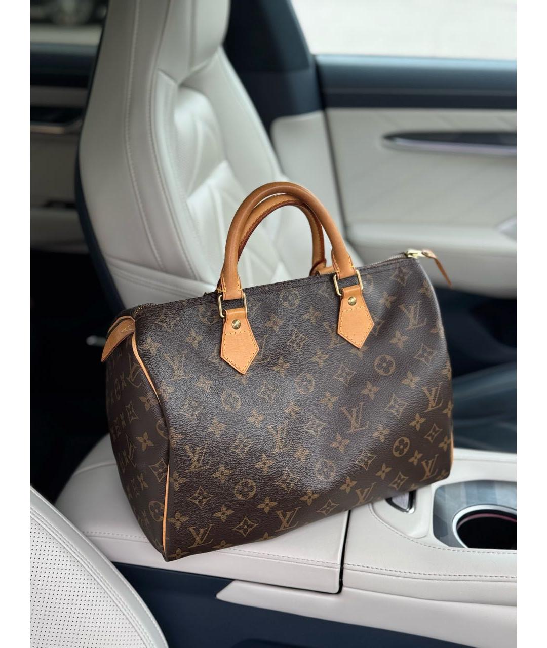 LOUIS VUITTON Коричневая сумка с короткими ручками, фото 2