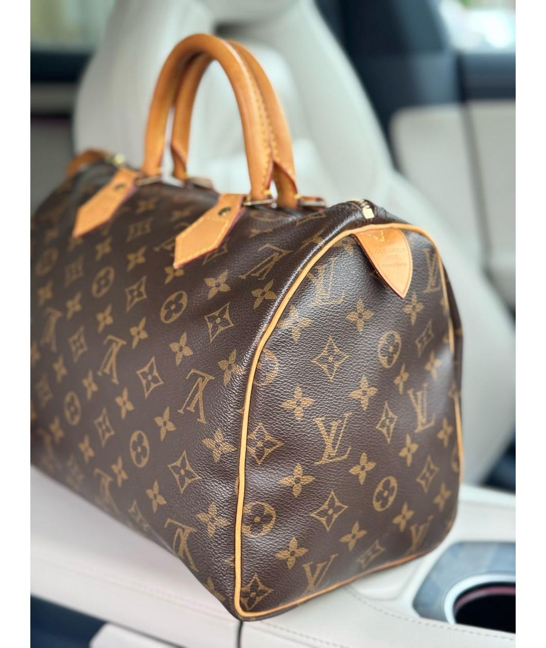 LOUIS VUITTON Коричневая сумка с короткими ручками, фото 6