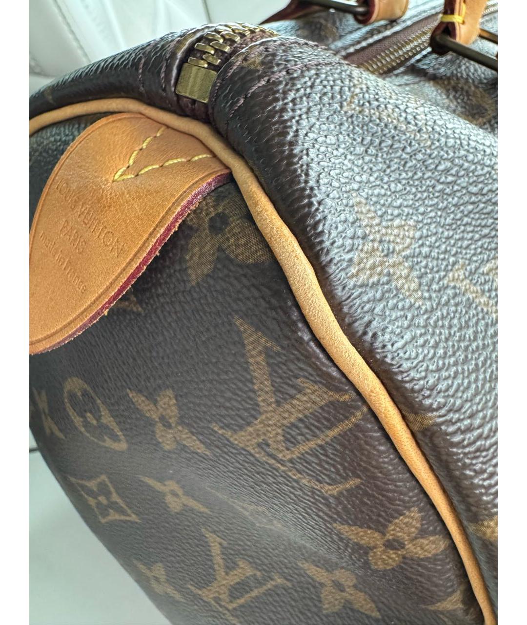 LOUIS VUITTON Коричневая сумка с короткими ручками, фото 5