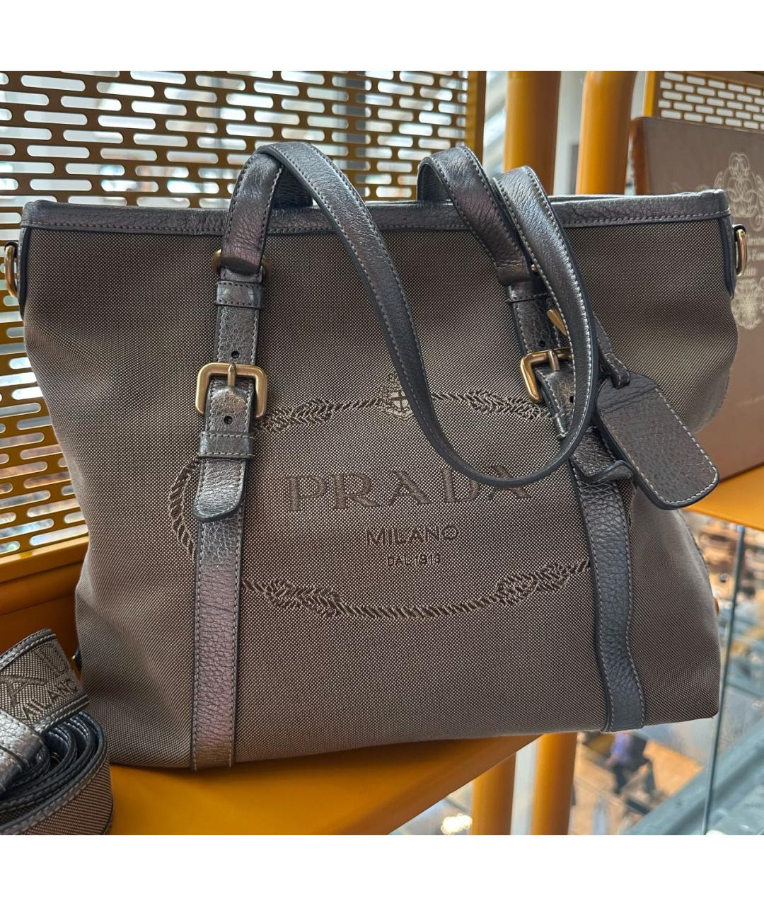 PRADA Бежевая сумка тоут, фото 8