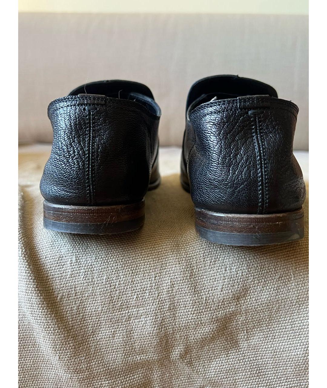 SAINT LAURENT Черные кожаные лоферы, фото 4
