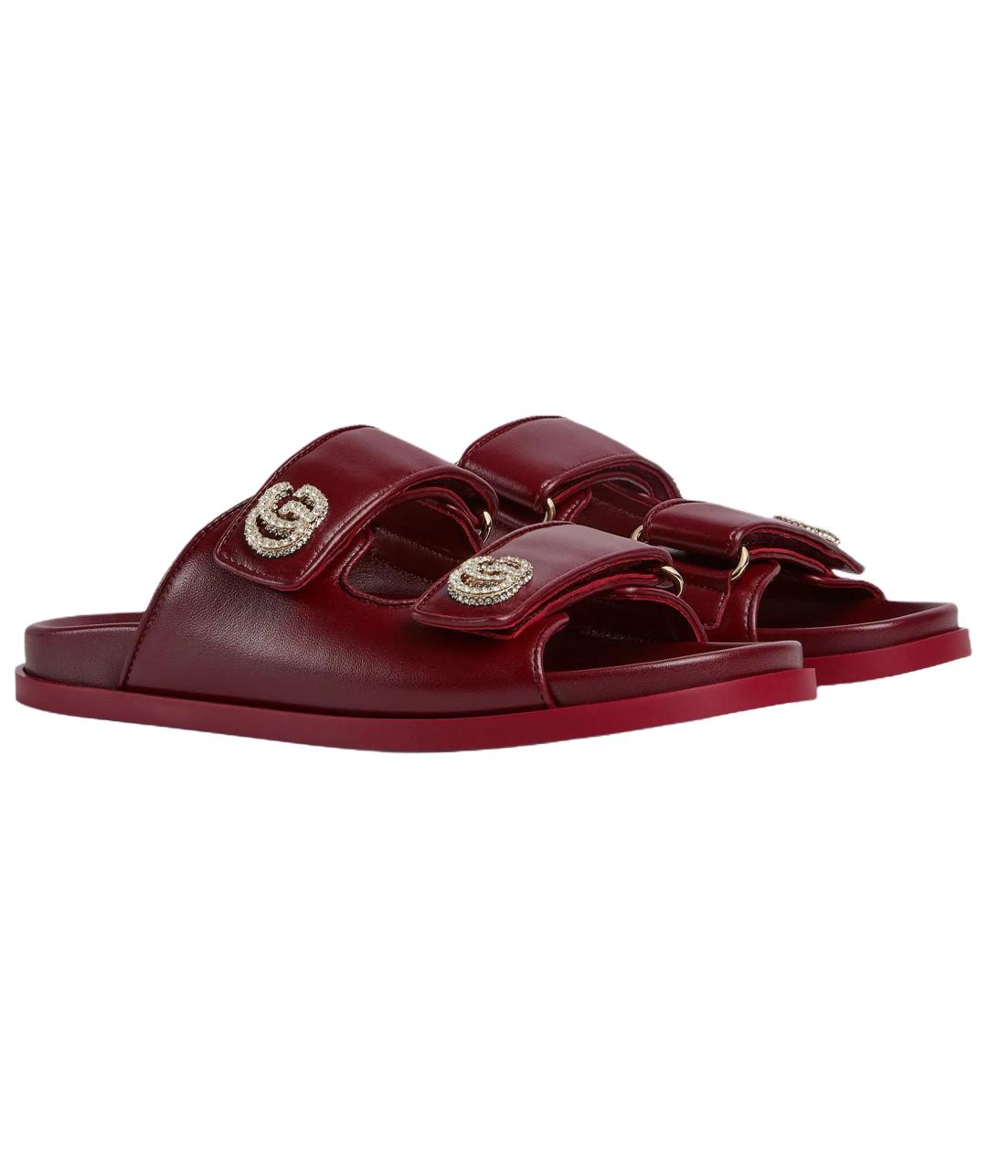 GUCCI Красные сандалии, фото 2