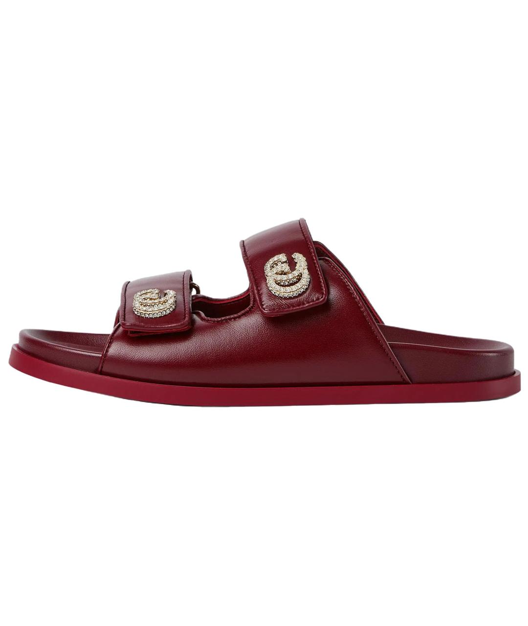 GUCCI Красные сандалии, фото 6