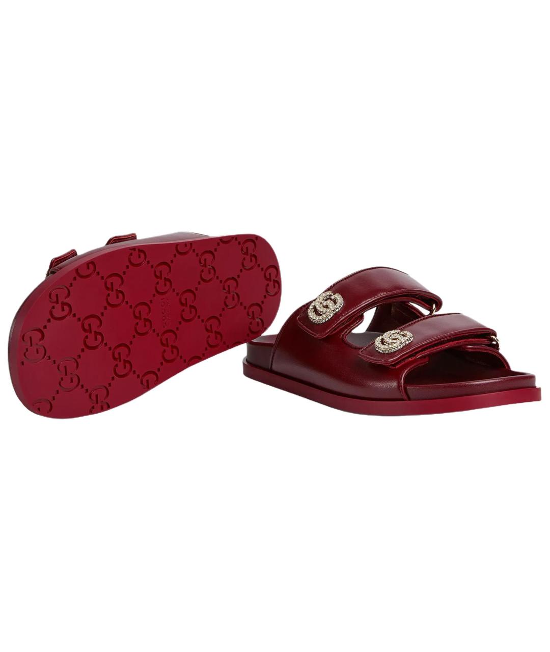GUCCI Красные сандалии, фото 5