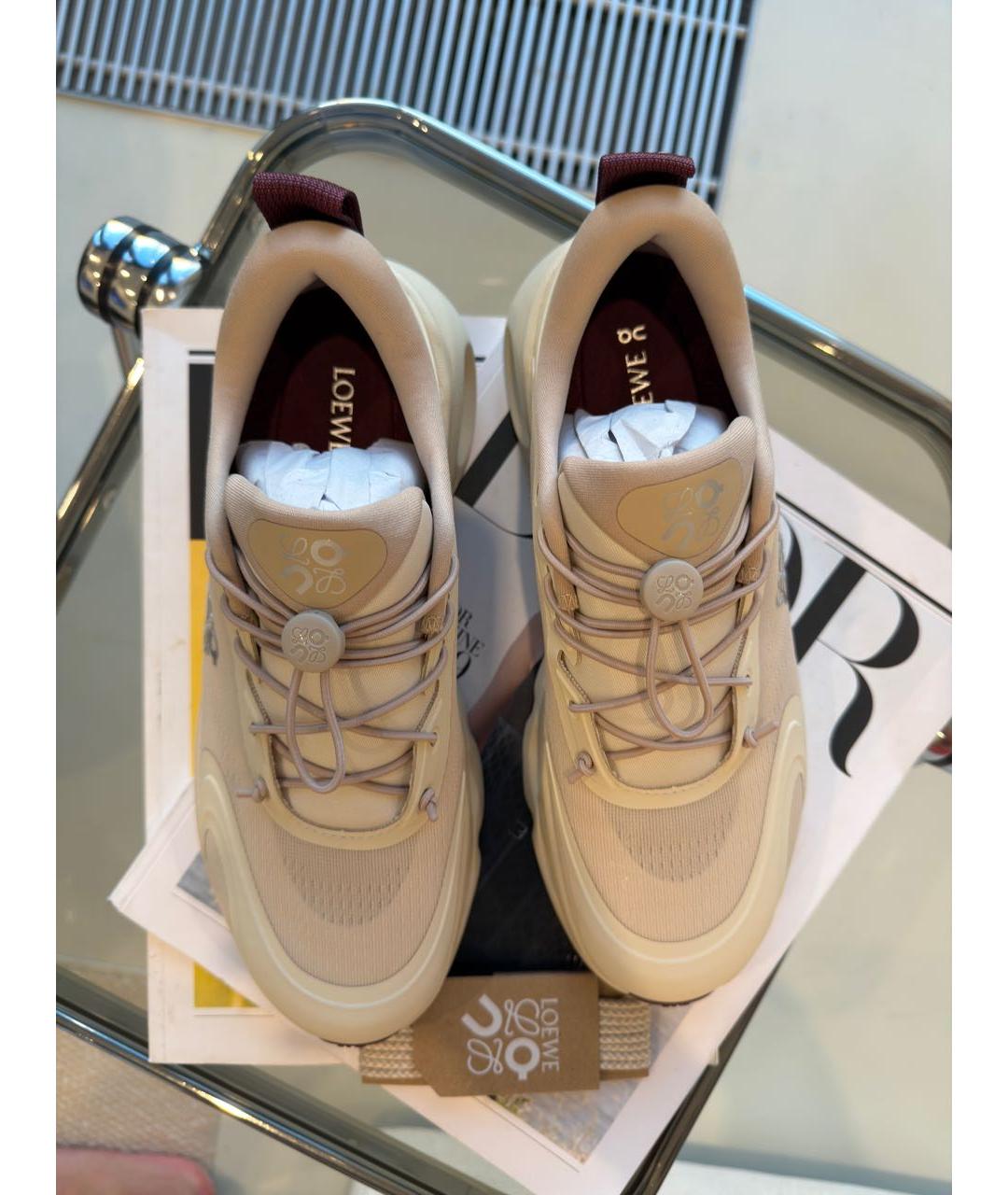 LOEWE Бежевые кеды, фото 3