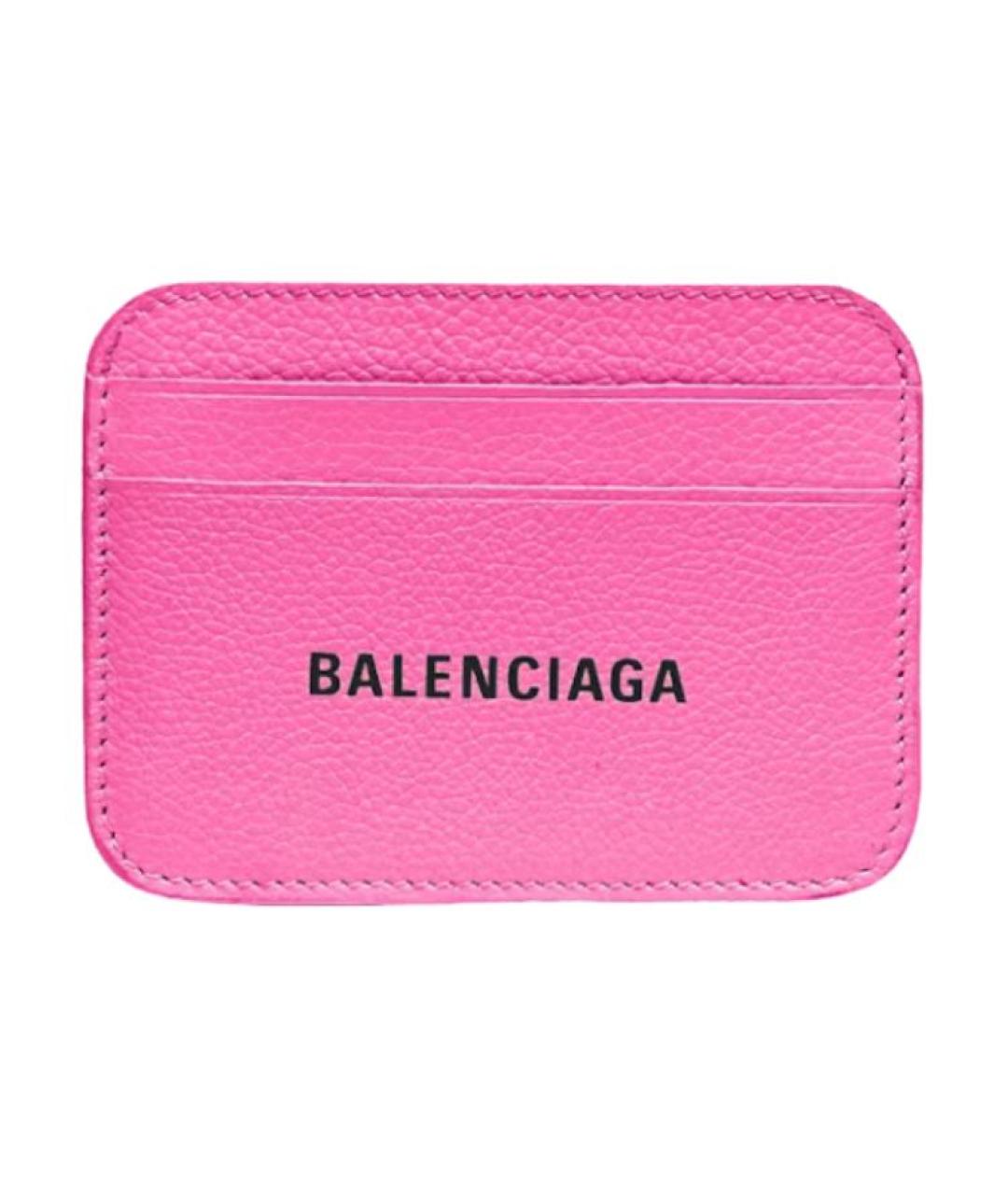 BALENCIAGA Розовый кожаный кардхолдер, фото 1