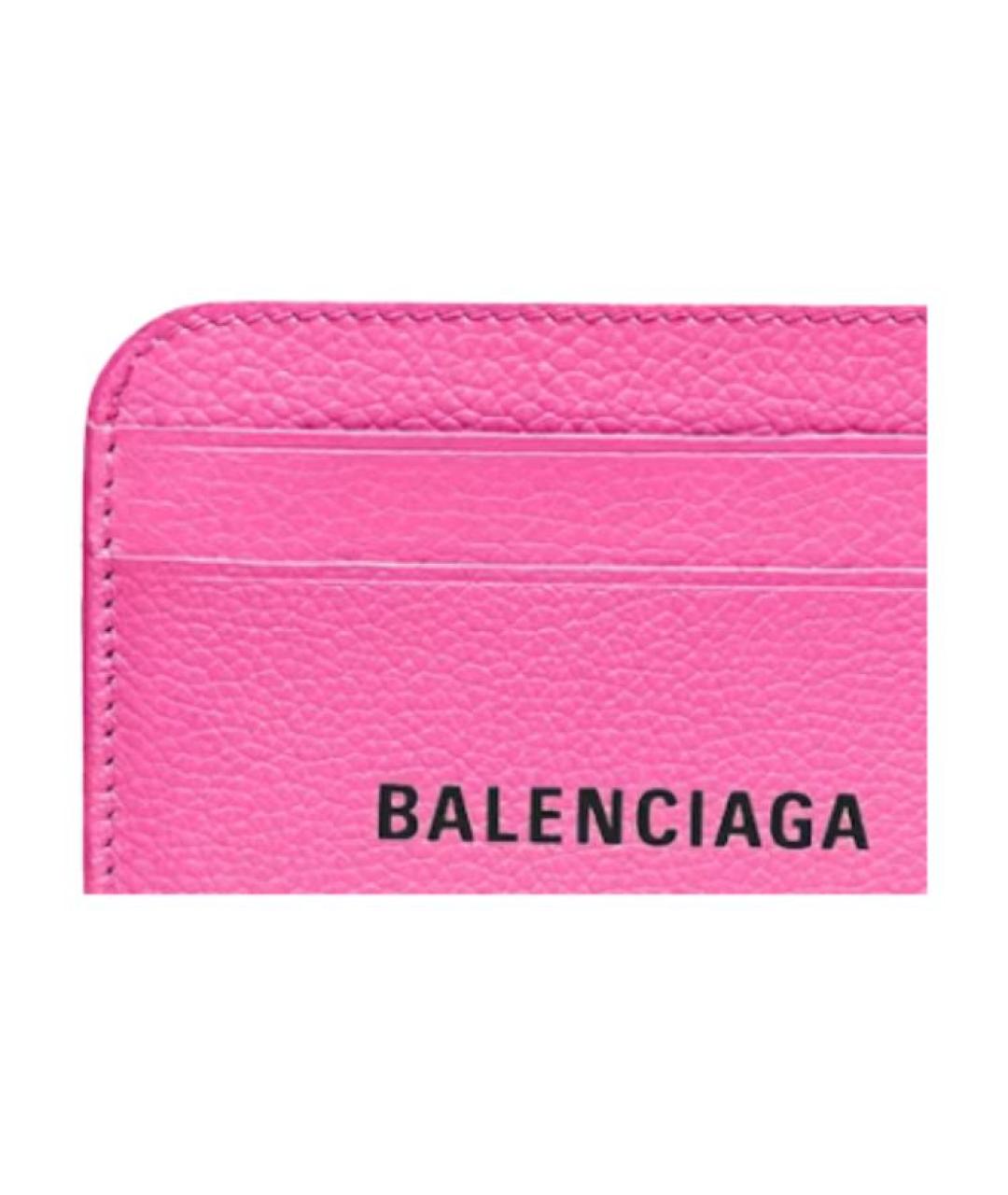 BALENCIAGA Розовый кожаный кардхолдер, фото 5