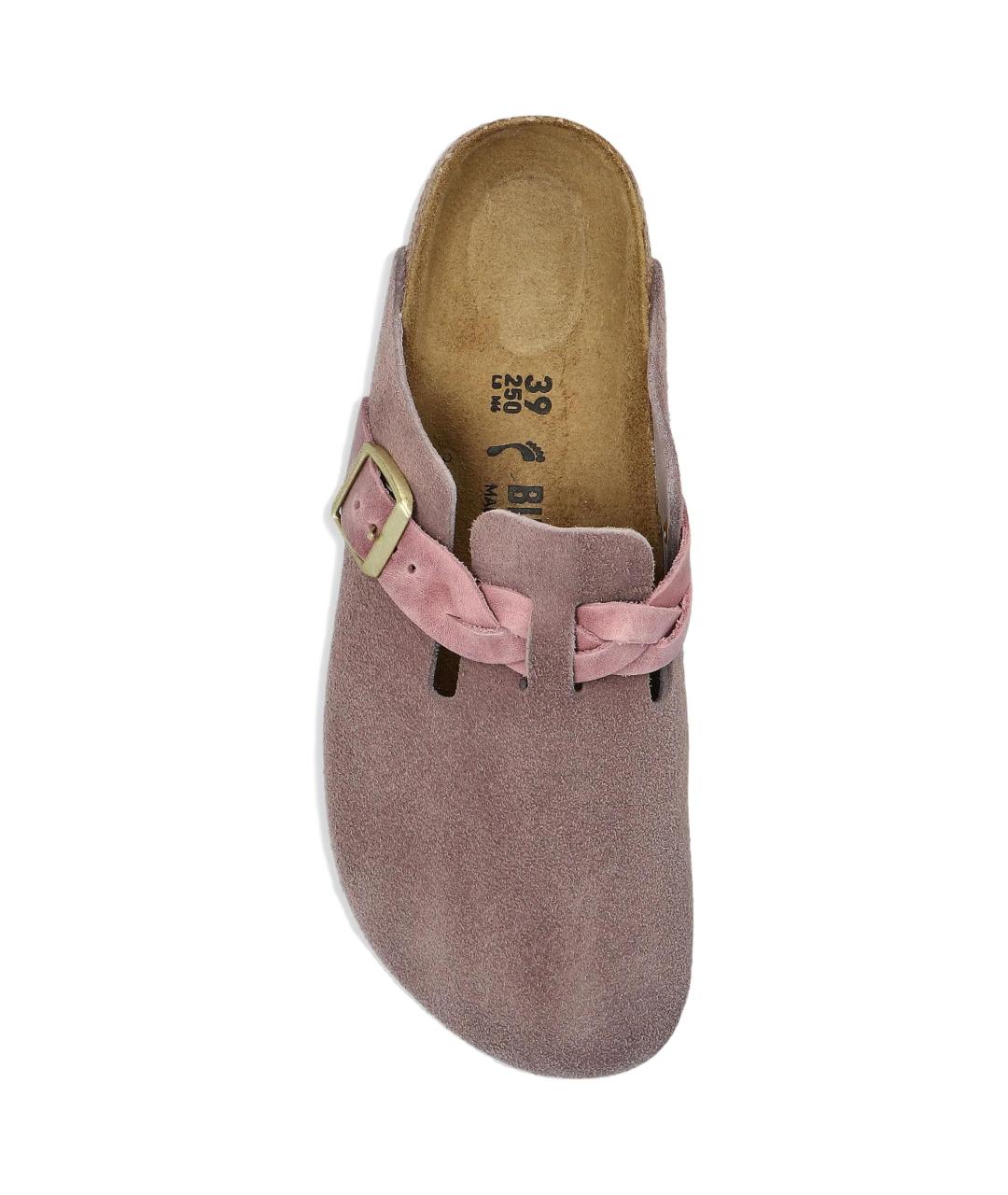 BIRKENSTOCK Фиолетовые замшевые сабо, фото 4