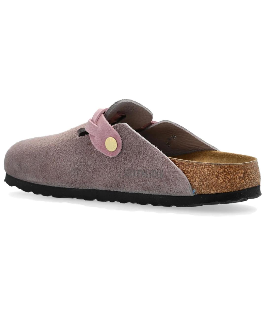 BIRKENSTOCK Фиолетовые замшевые сабо, фото 3