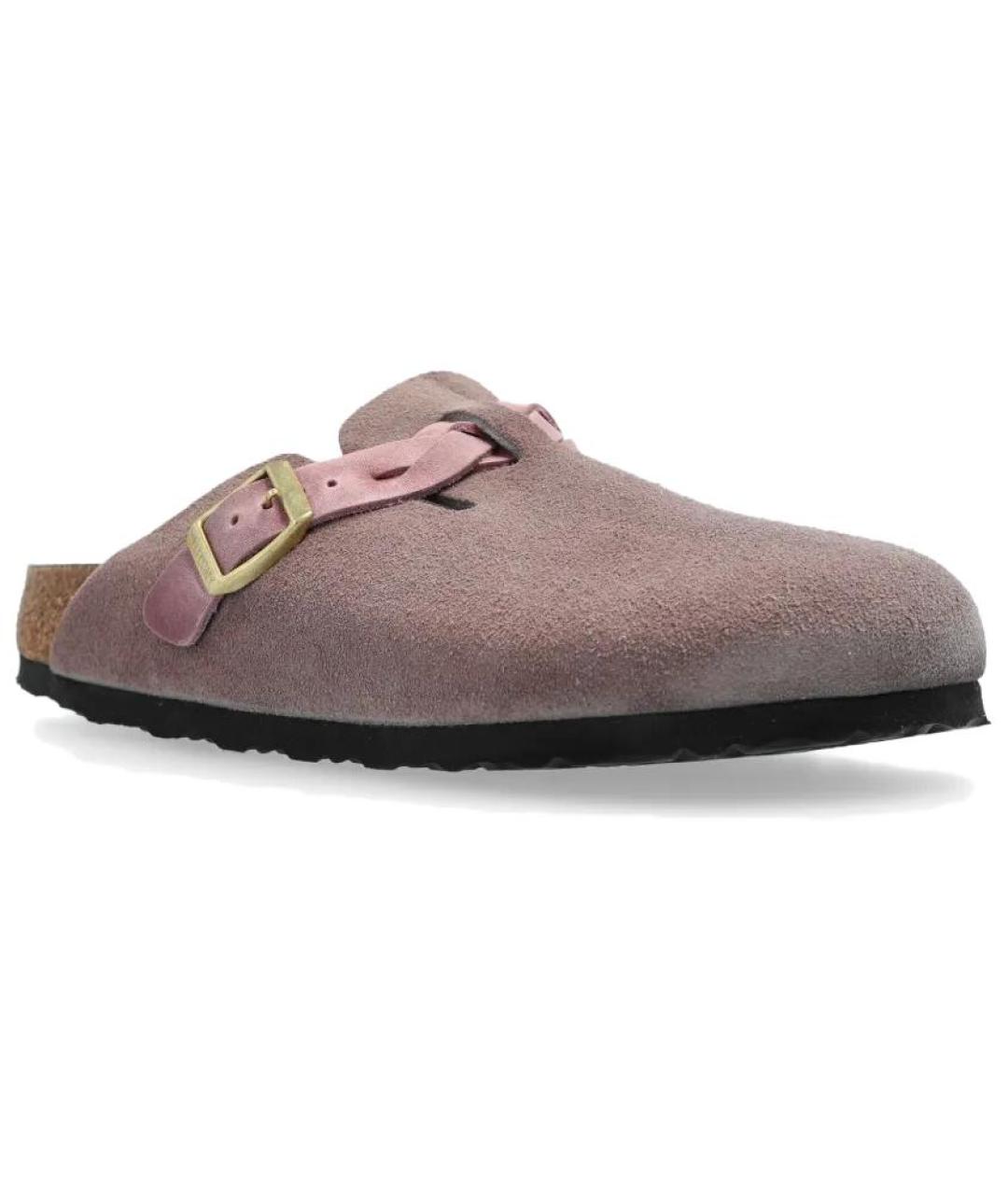 BIRKENSTOCK Фиолетовые замшевые сабо, фото 2