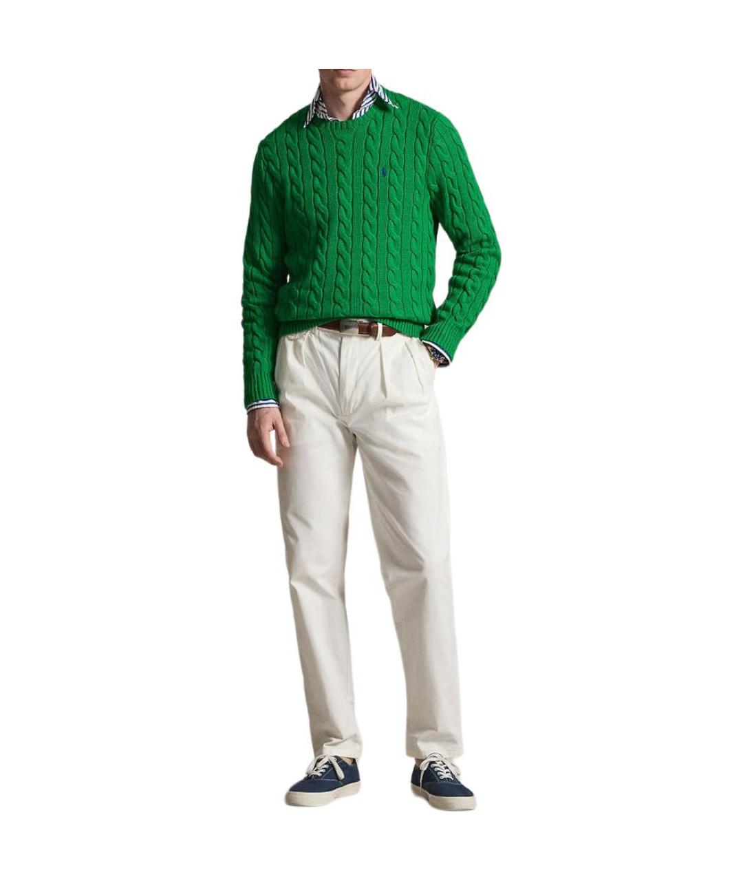 POLO RALPH LAUREN Зеленый джемпер / свитер, фото 2