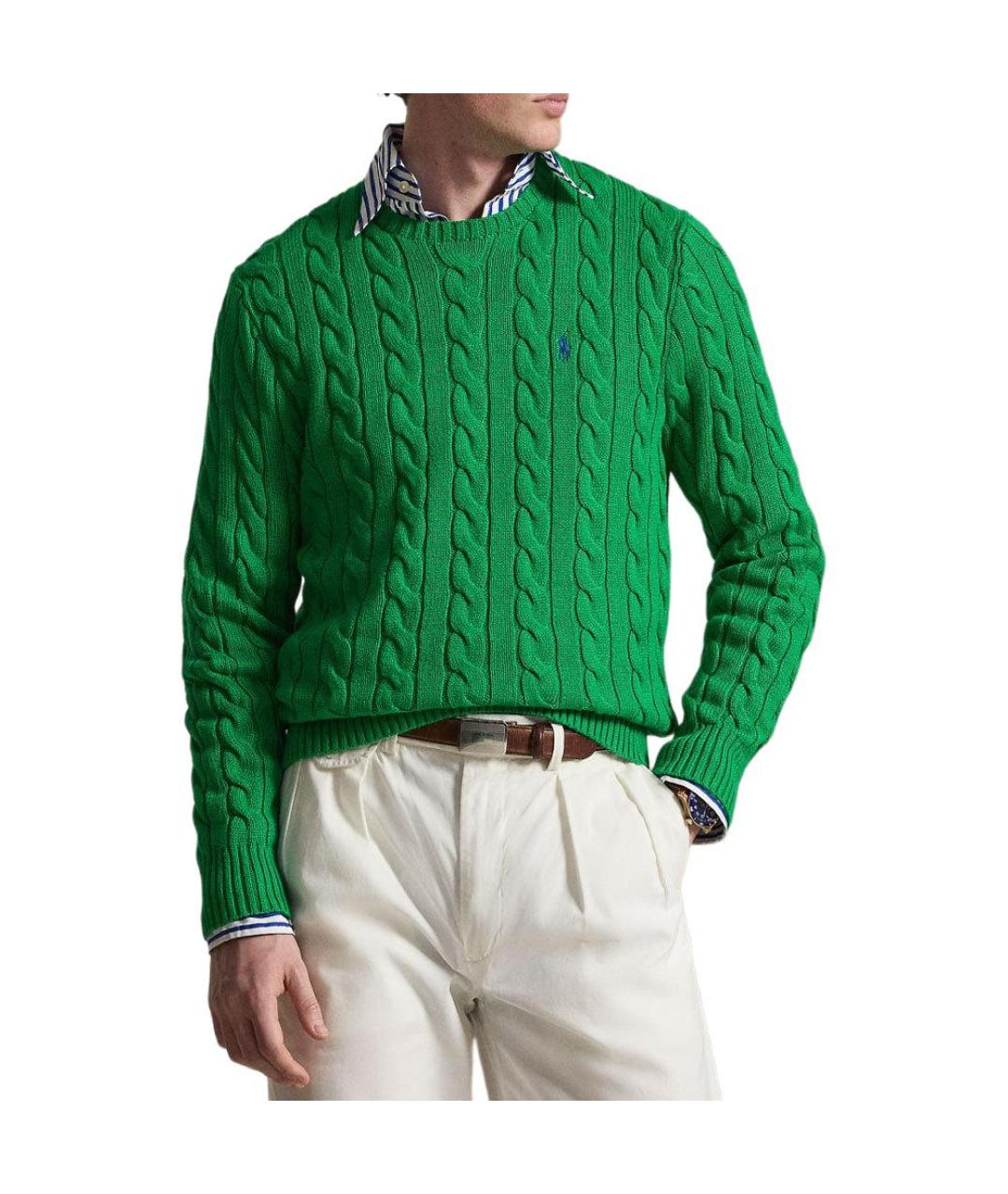 POLO RALPH LAUREN Зеленый джемпер / свитер, фото 3