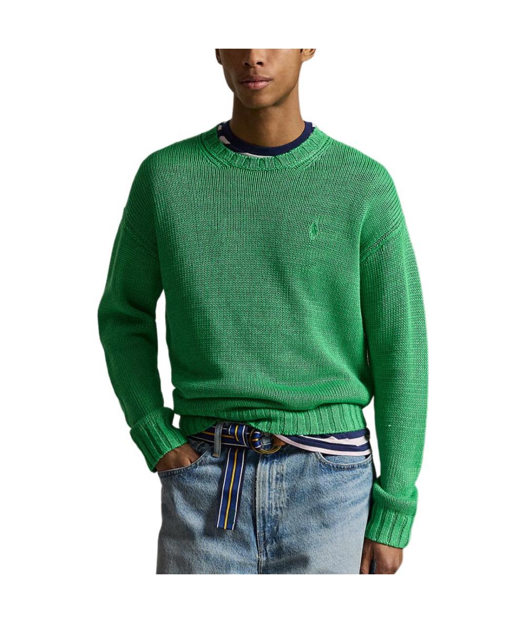 POLO RALPH LAUREN Зеленый джемпер / свитер, фото 3
