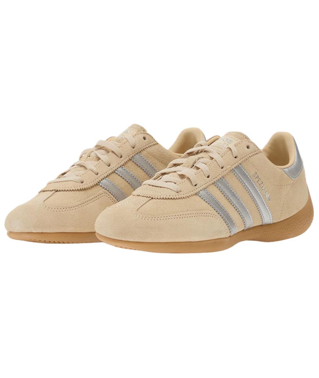 ADIDAS Бежевые замшевые кроссовки, фото 3