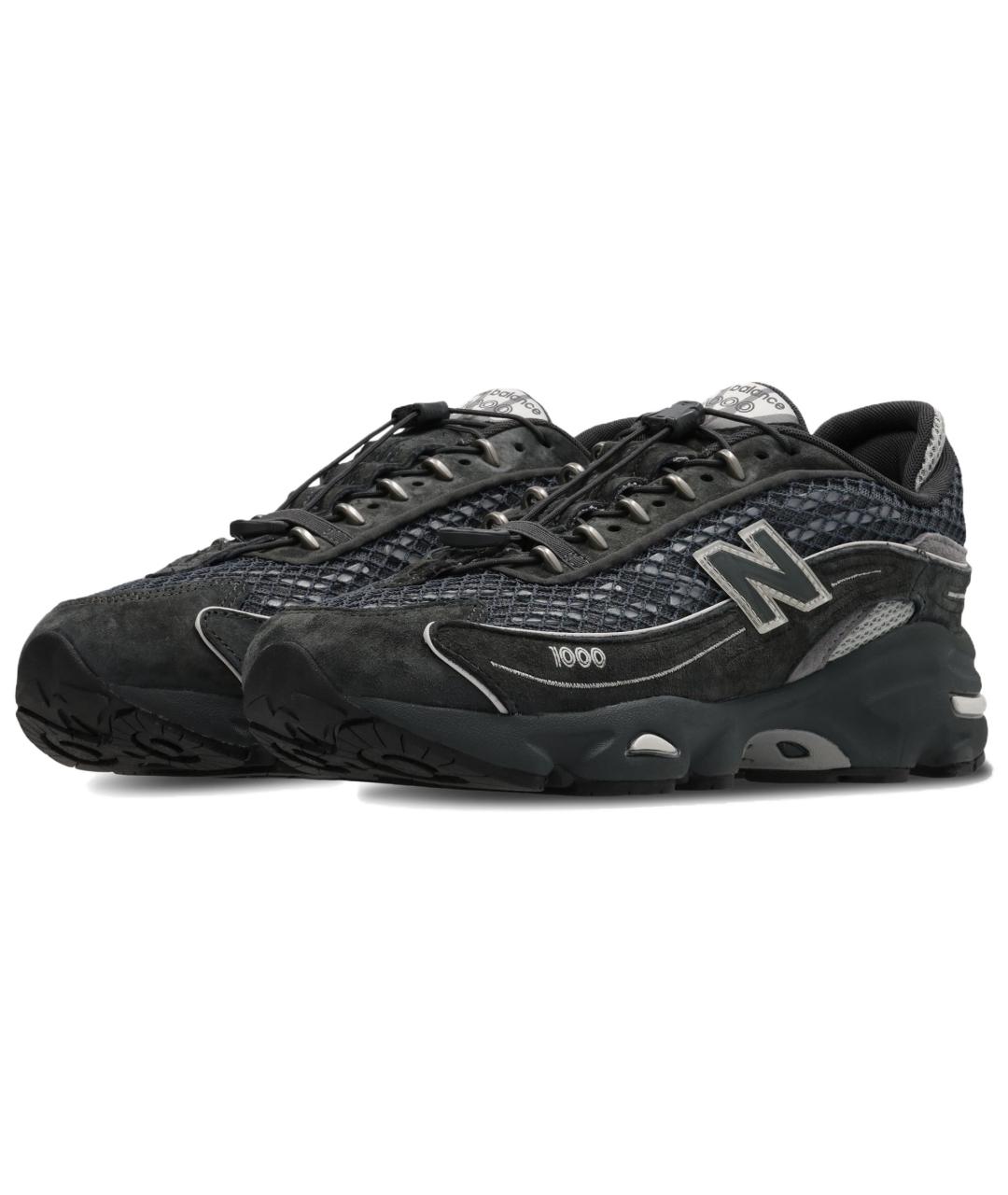 NEW BALANCE Черные текстильные низкие кроссовки / кеды, фото 3
