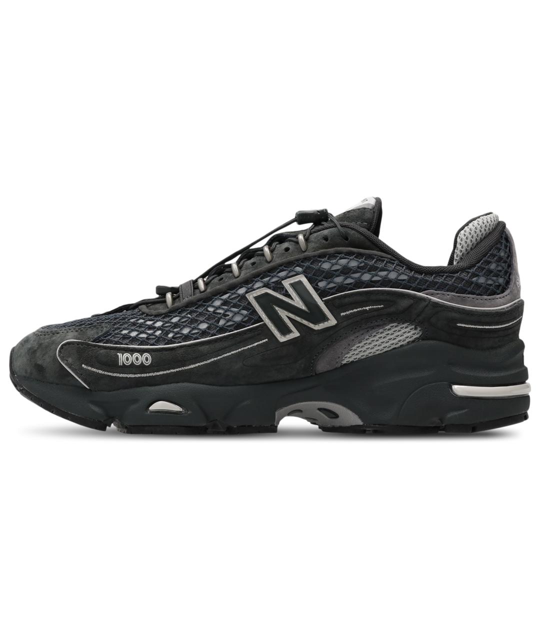 NEW BALANCE Черные текстильные низкие кроссовки / кеды, фото 2