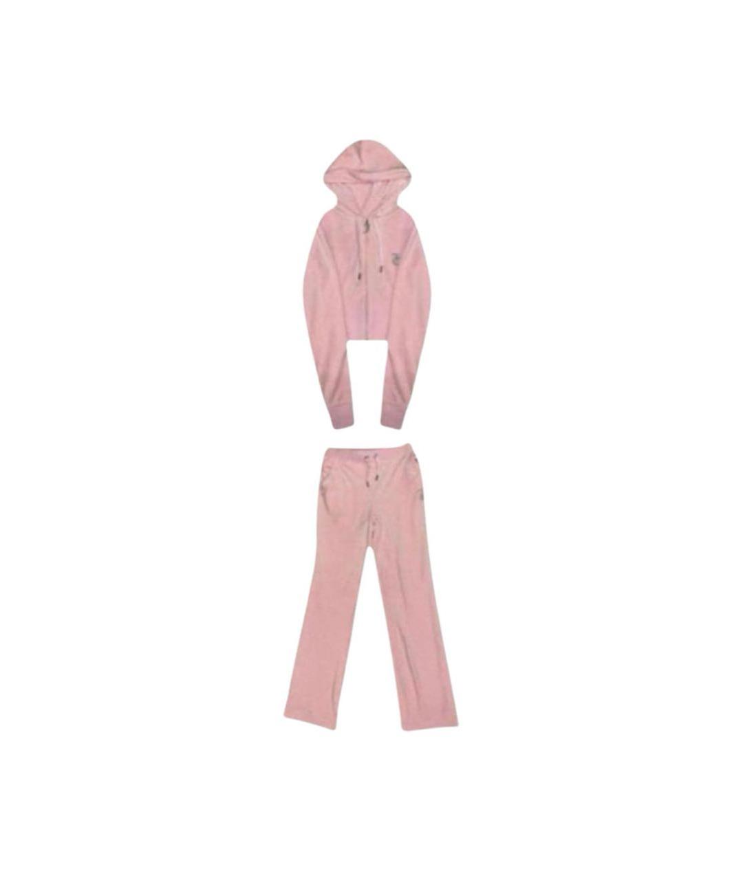 JUICY COUTURE Розовый велюровый спортивные костюмы, фото 9