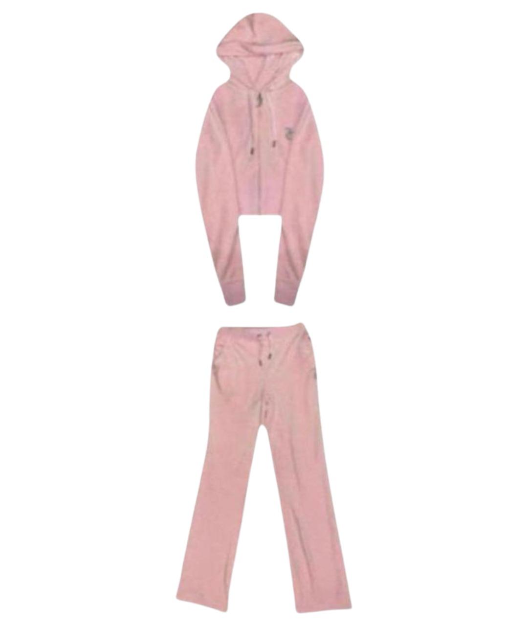 JUICY COUTURE Розовый велюровый спортивные костюмы, фото 1