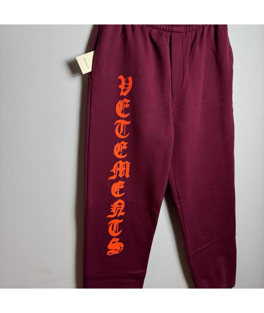 VETEMENTS Бордовые повседневные брюки, фото 2