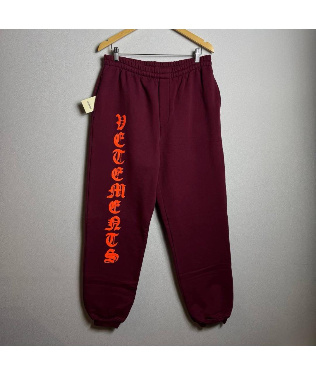 VETEMENTS Бордовые повседневные брюки, фото 9