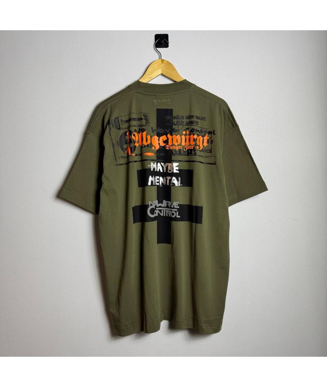 VETEMENTS Хаки футболка, фото 6