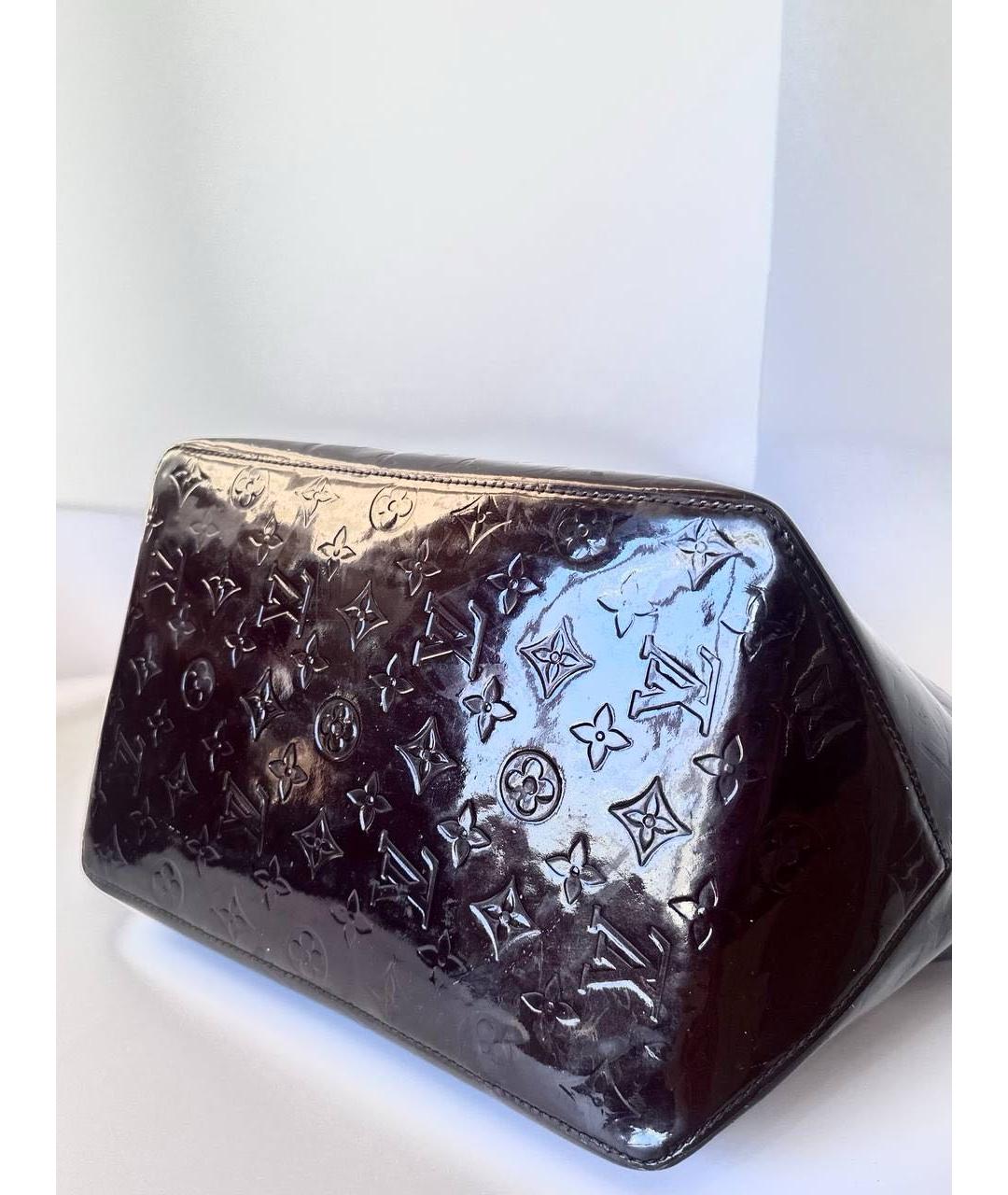 LOUIS VUITTON Бордовая сумка тоут из лакированной кожи, фото 8