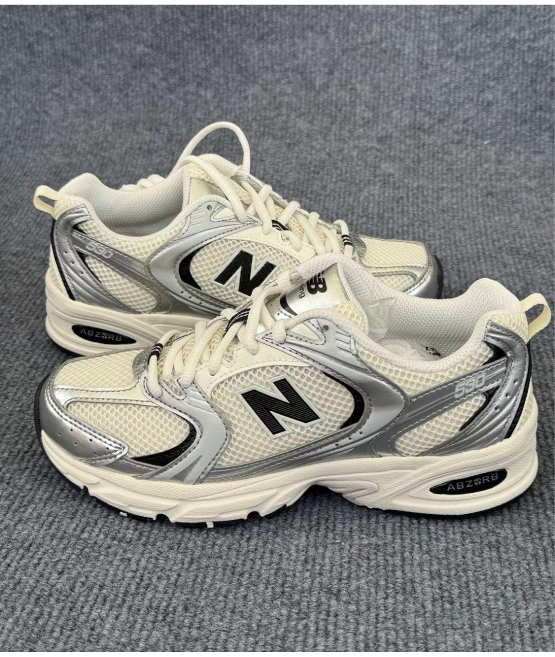 NEW BALANCE Серебряные кроссовки, фото 4