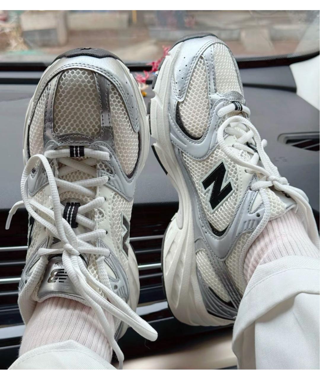 NEW BALANCE Серебряные кроссовки, фото 2