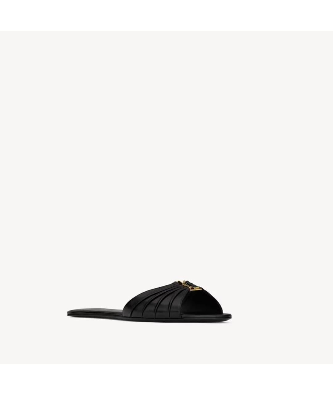 SAINT LAURENT Черные кожаные туфли, фото 3