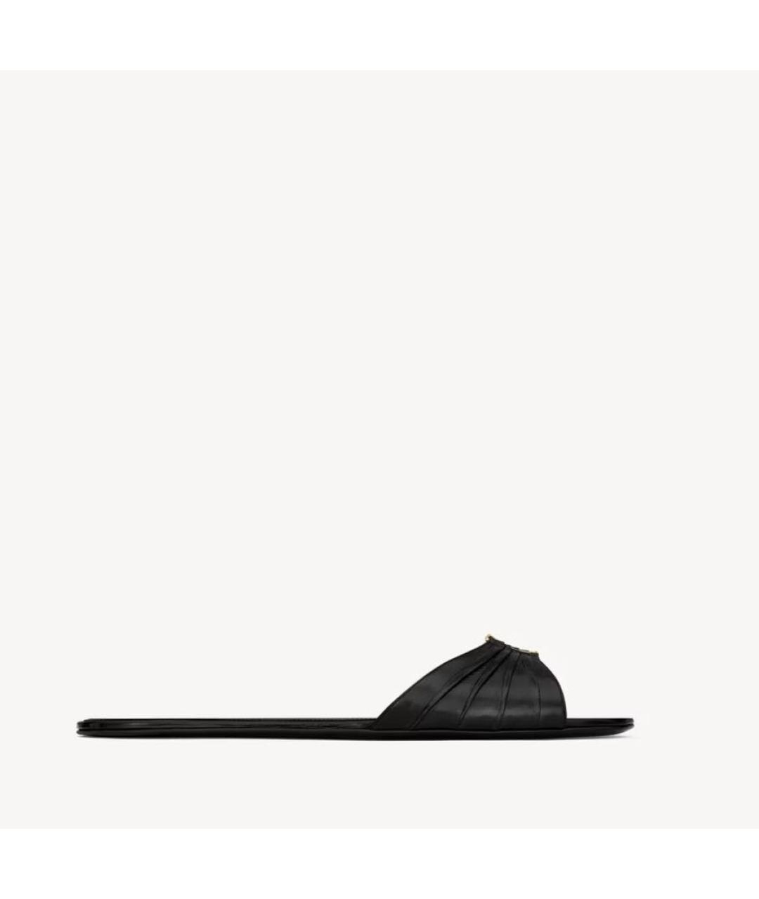 SAINT LAURENT Черные кожаные туфли, фото 2