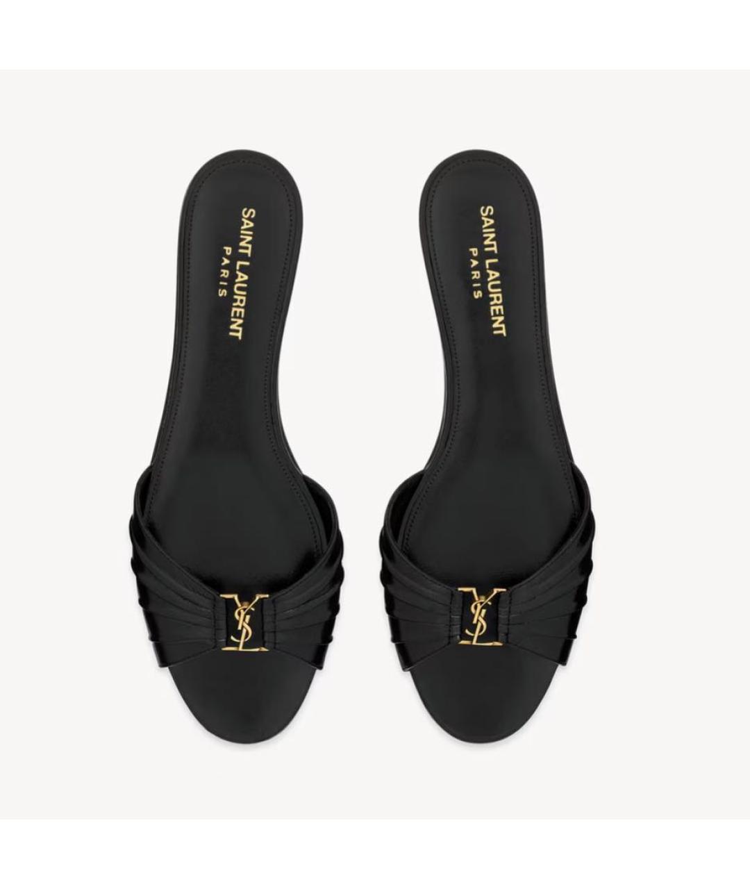 SAINT LAURENT Черные кожаные туфли, фото 5