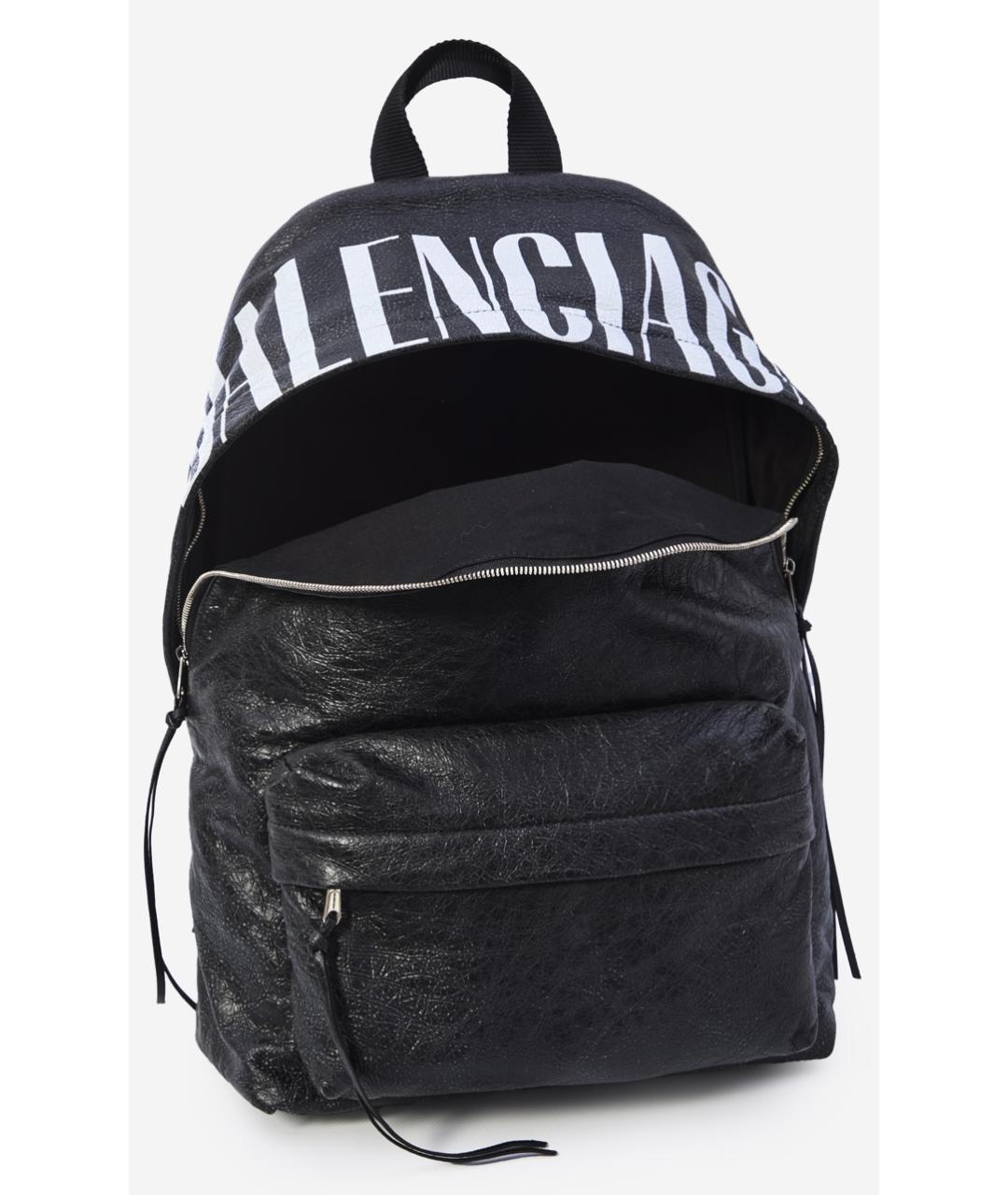 BALENCIAGA Черный кожаный рюкзак, фото 3