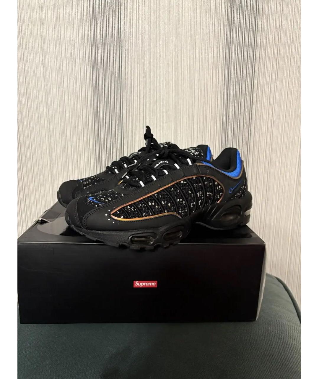 NIKE Темно-синие синтетические низкие кроссовки / кеды, фото 3