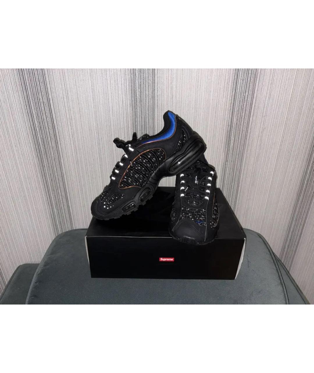 NIKE Темно-синие синтетические низкие кроссовки / кеды, фото 2