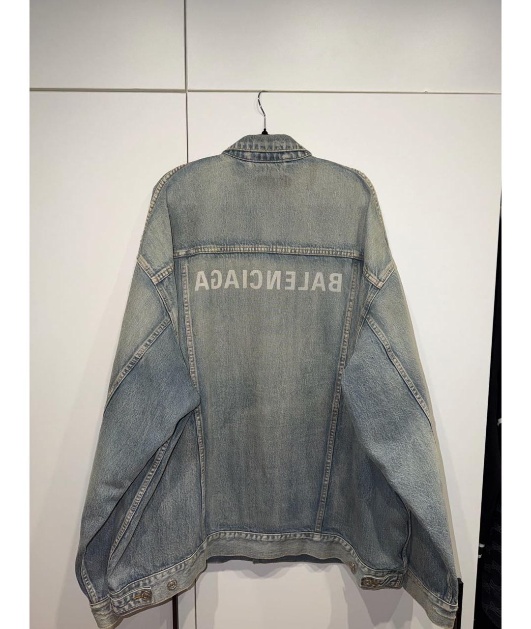 BALENCIAGA Голубая деним куртка, фото 2