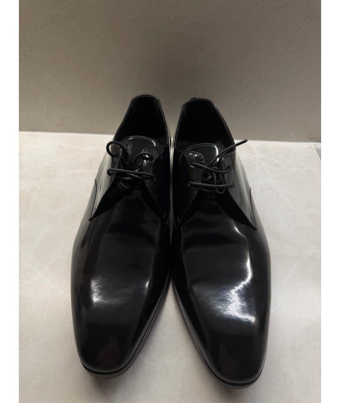 SAINT LAURENT Черные туфли из лакированной кожи, фото 2
