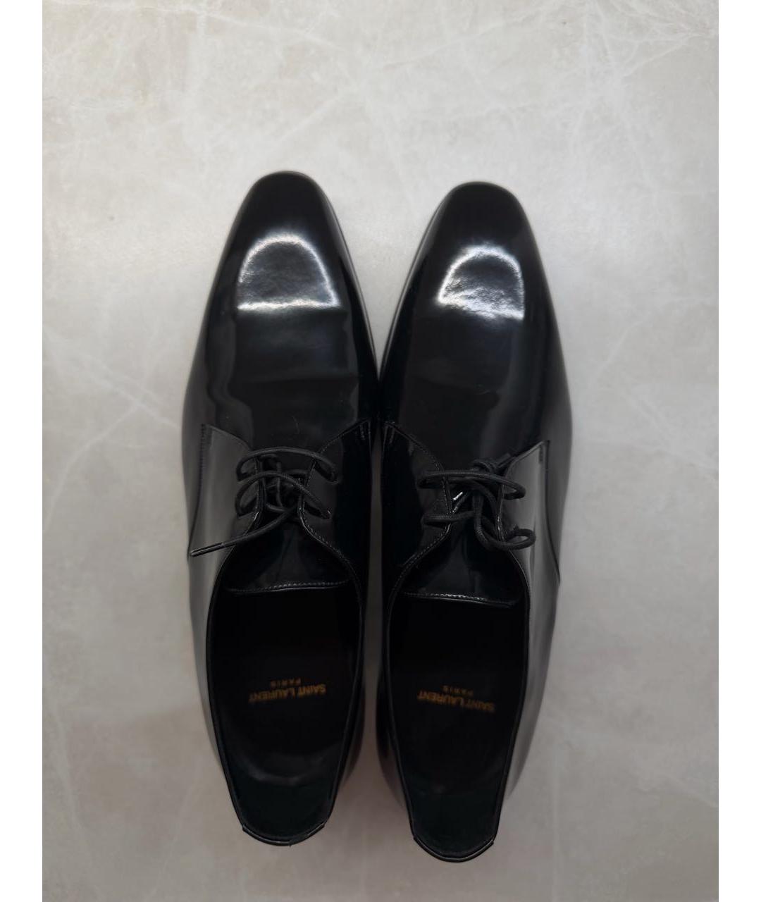 SAINT LAURENT Черные туфли из лакированной кожи, фото 3