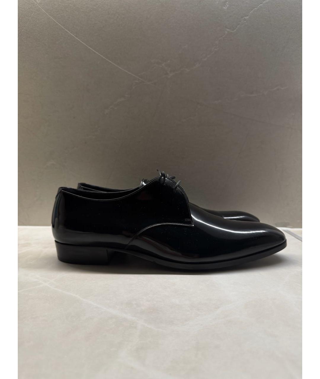 SAINT LAURENT Черные туфли из лакированной кожи, фото 5