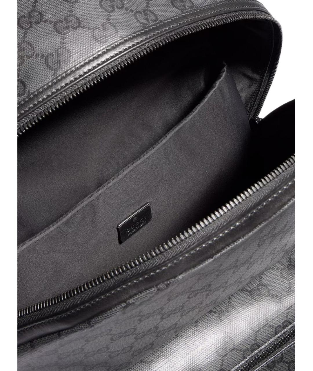 GUCCI Черный рюкзак из канвы, фото 5
