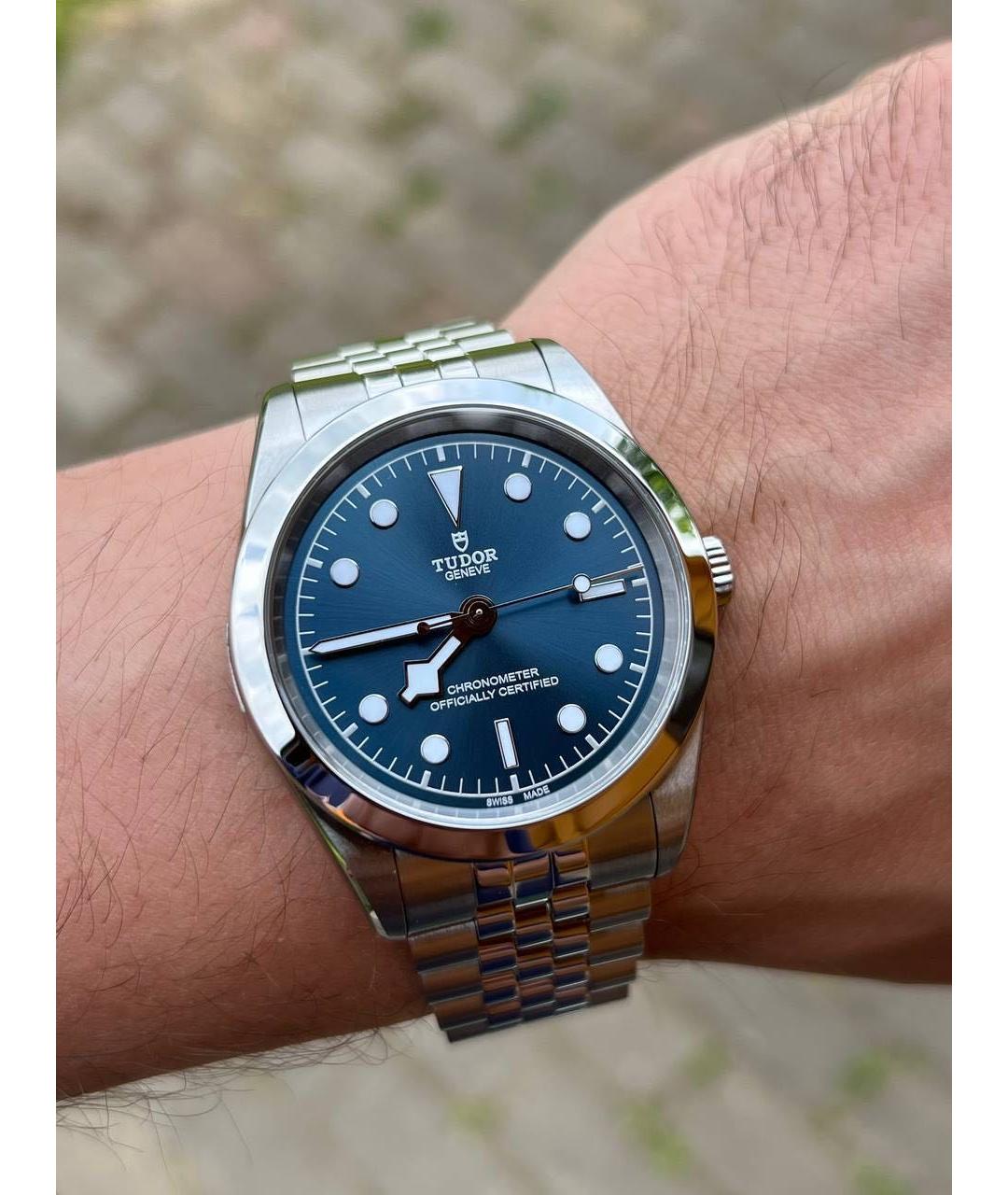 TUDOR Синие стальные часы, фото 6