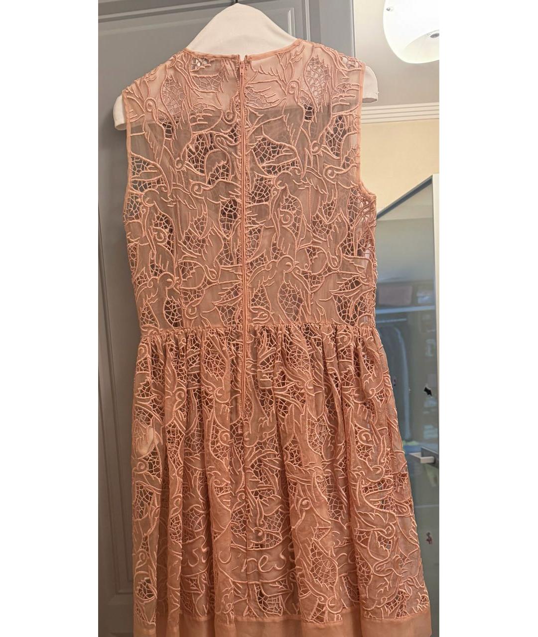 RED VALENTINO Коралловое шелковое коктейльное платье, фото 2