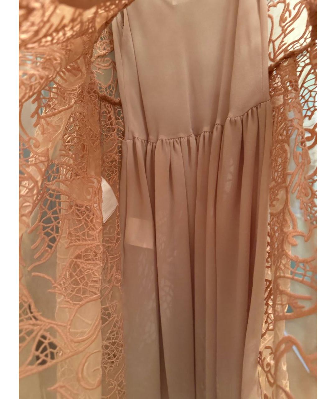 RED VALENTINO Коралловое шелковое коктейльное платье, фото 4