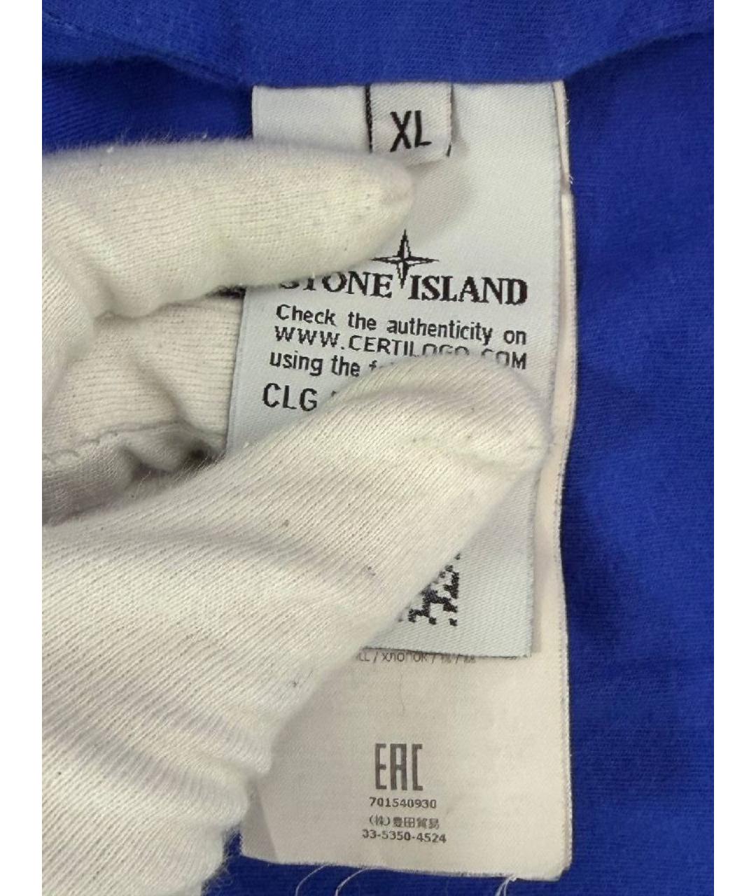 STONE ISLAND Синяя полиамидовая куртка, фото 4