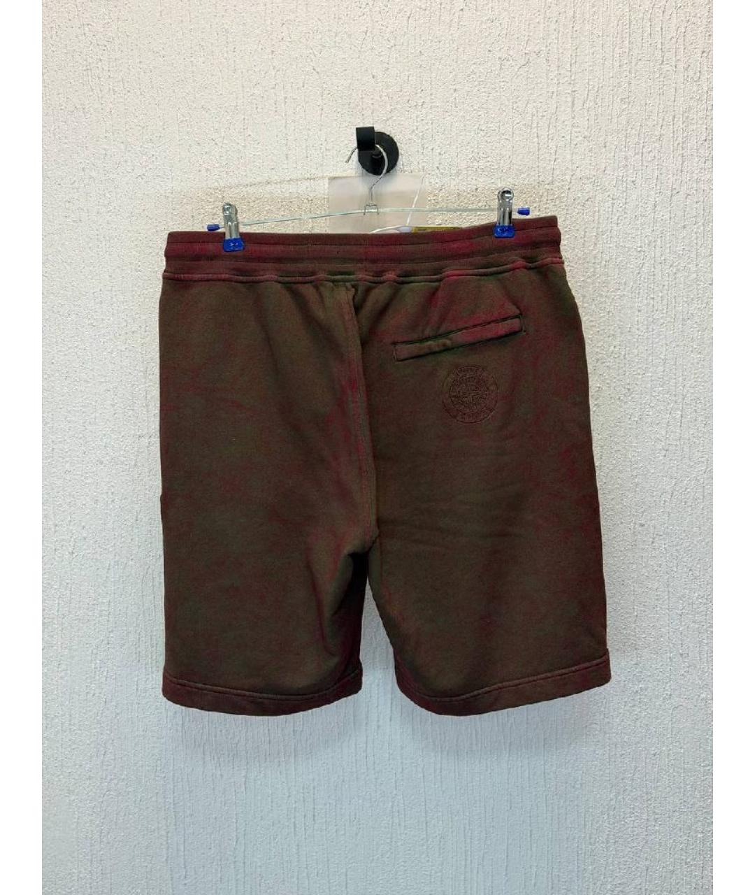 STONE ISLAND Зеленые хлопковые шорты, фото 2