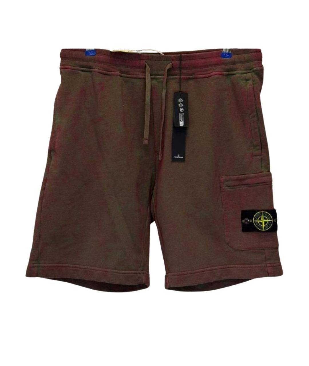 STONE ISLAND Зеленые хлопковые шорты, фото 1