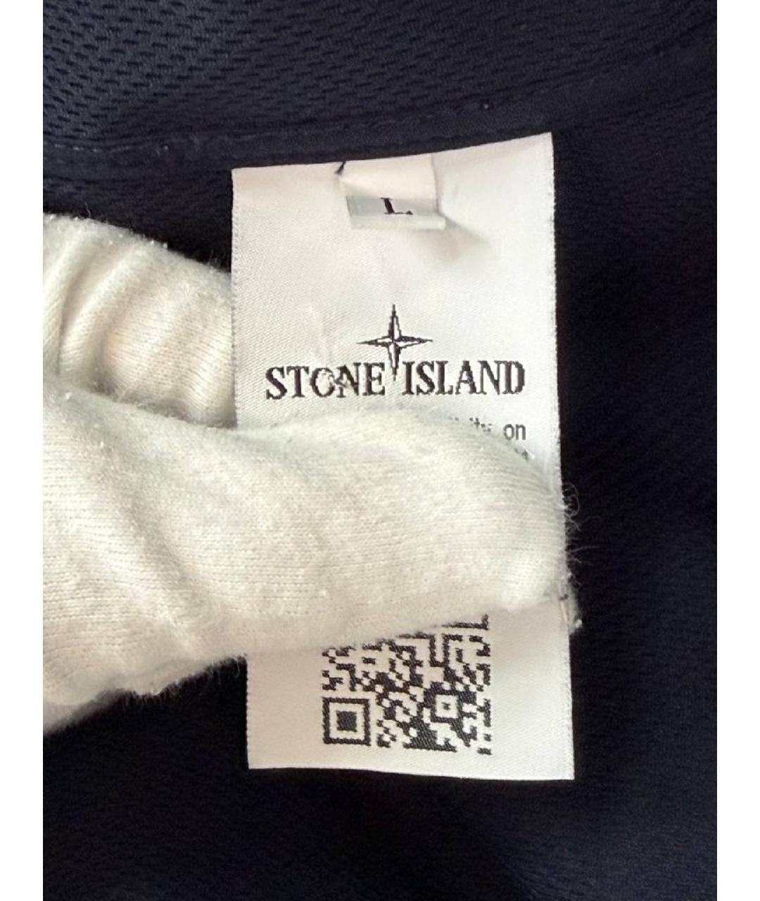 STONE ISLAND Темно-синяя полиэстеровая куртка, фото 4